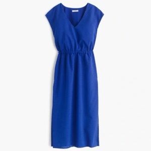 J.Crew Perforated Laser Cut Drape Midi Dress